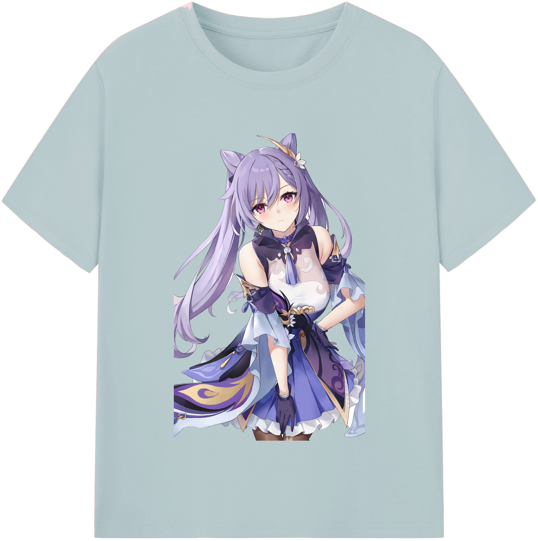 げんし神 刻晴 こくせい genshin Kokusei 綿100％半袖Tシャツ（フロントプリント）
